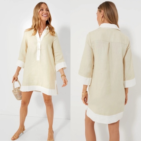 Tuckernuck Dresses & Skirts - Tuckernuck Collier Linen Button Front Mini Dress
